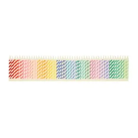 Meri Meri Rainbow Striped Mini Birthday Candles, 50 Pcs