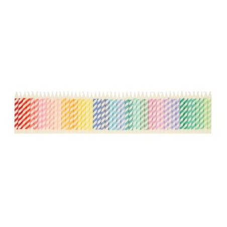 Meri Meri Regenbogen gestreifte Mini Geburtstagskerzen, 50 Stück