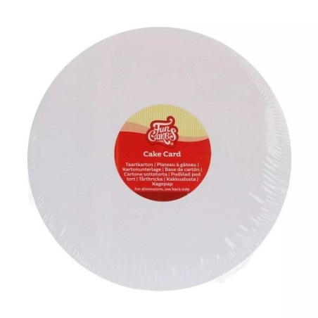 FunCakes Cake Card Rund 22 cm – 5er-Pack fettabweisende Tortenscheiben