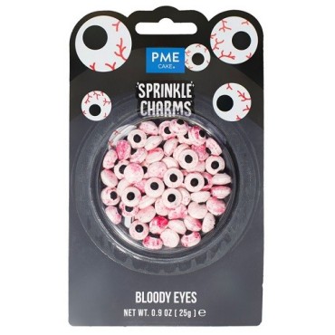 PME Halloween Edible Sprinkles – Bloody Eyes Sugar Charms 25g