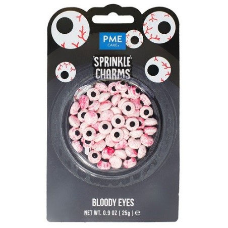 PME Halloween Edible Sprinkles – Bloody Eyes Sugar Charms 25g