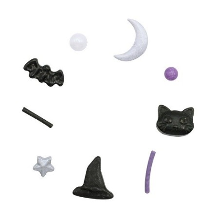 PME Halloween Streusel-Mix Bewitched – Sprinkles 60g mit Mond, Katze & Hexenhut
