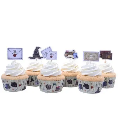 Harry Potter Cupcake Set von PME – 24 Toppers & Förmchen im Hogwarts-Design