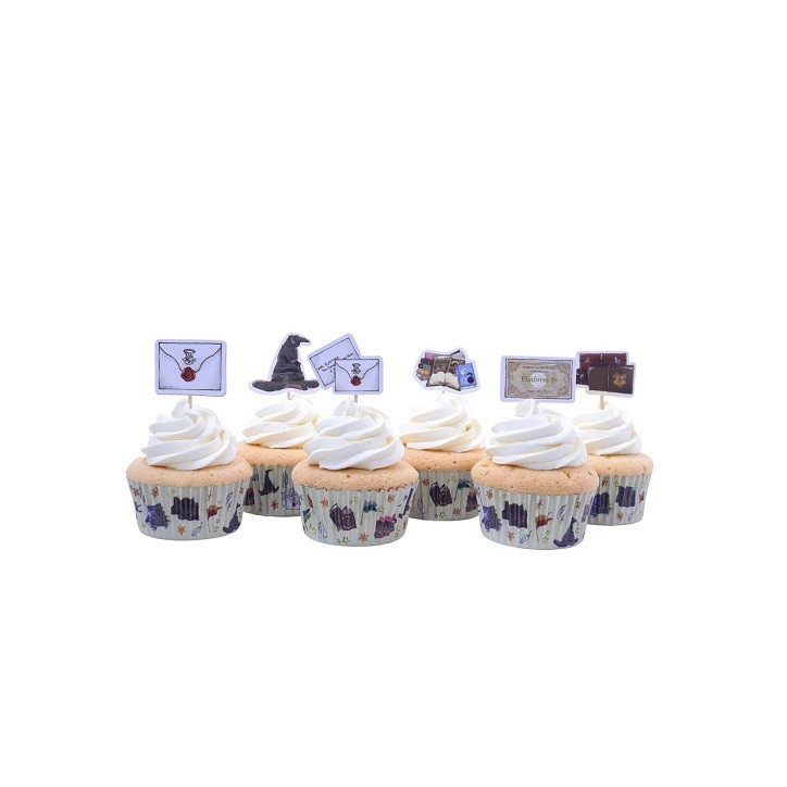Harry Potter Cupcake Set von PME – 24 Toppers & Förmchen im Hogwarts-Design