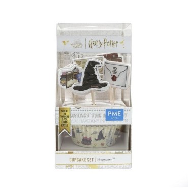 Harry Potter Cupcake Set von PME – 24 Toppers & Förmchen im Hogwarts-Design