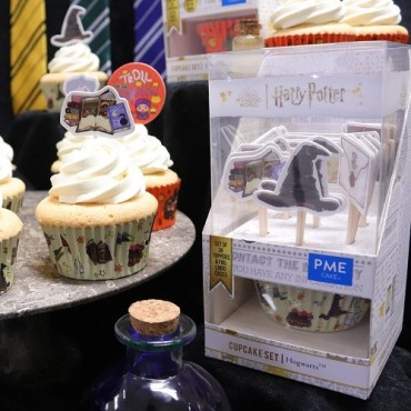 Harry Potter Cupcake Set von PME – 24 Toppers & Förmchen im Hogwarts-Design