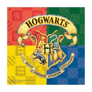 Harry Potter Napkins Hogwarts 33x33 cm – 20 Pack