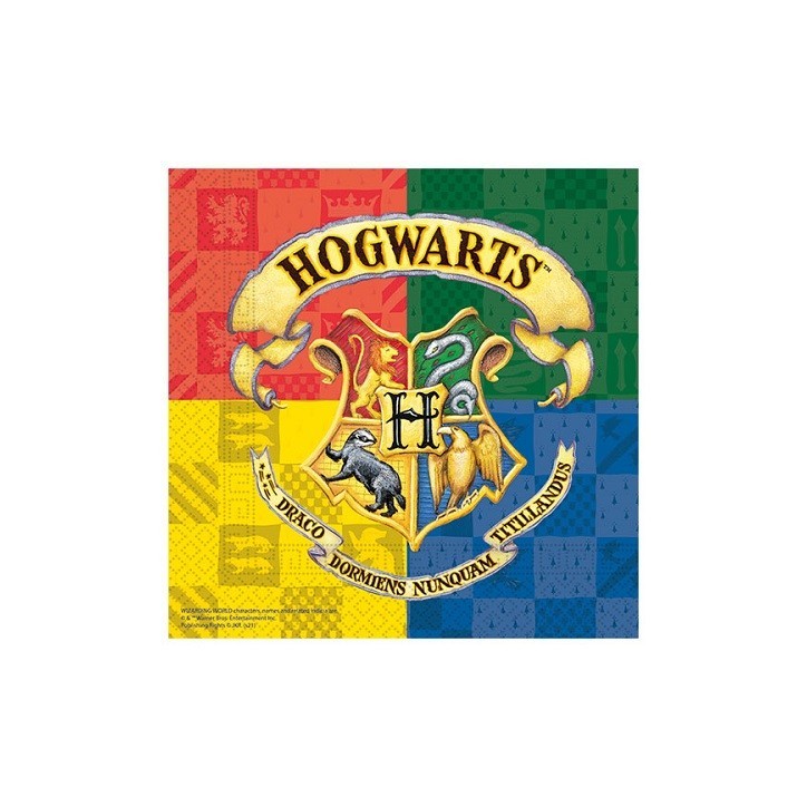 Harry Potter Servietten Hogwarts 33x33 cm – 20 Stück