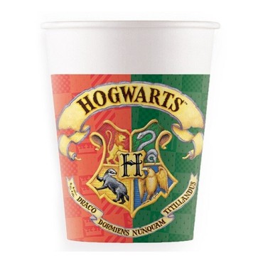 Harry Potter Pappbecher Hogwarts – 8 Stück, 250 ml