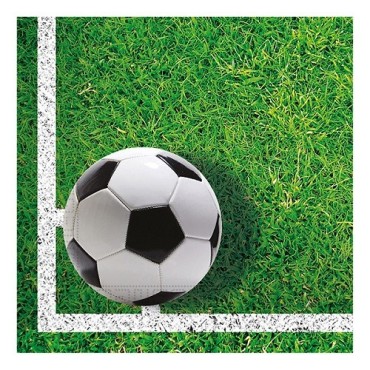 Fussball-Servietten 33x33cm – 20 Stück | Amscan Party Deko