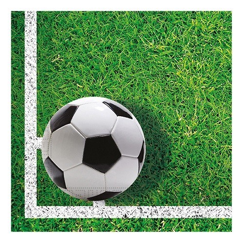 Procos Fussball Eckball Servietten, 20 Stück