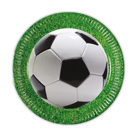 Fussball-Pappteller 23cm – 8 Stück | Amscan Party Deko