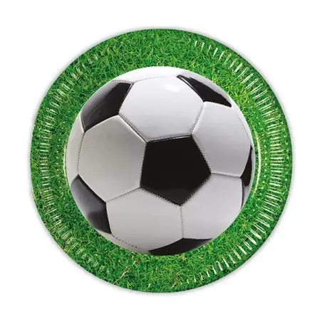 Football Paper Plates 23cm – 8 Pack | Amscan Party Supplies