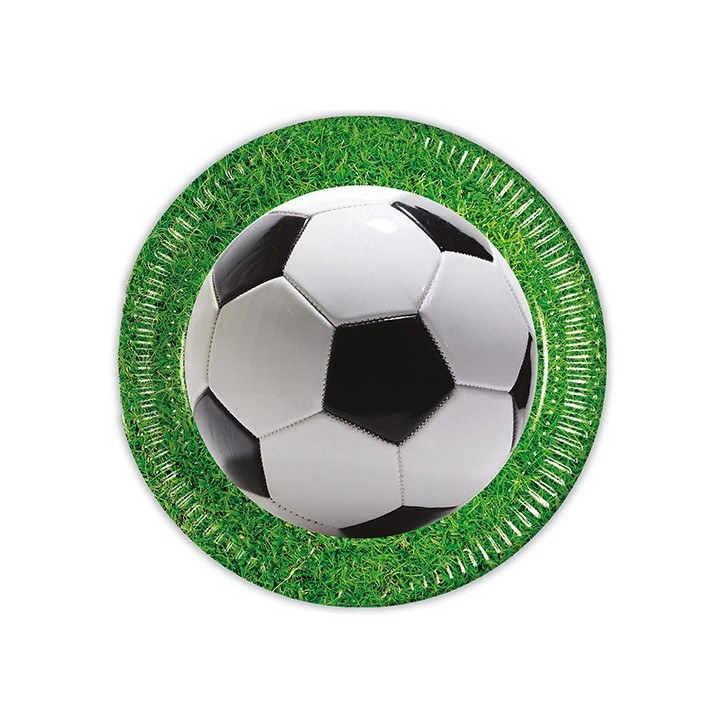 Fussball-Pappteller 23cm – 8 Stück | Amscan Party Deko Fussball-Pappteller 23cm – 8 Stück | Amscan Party Deko