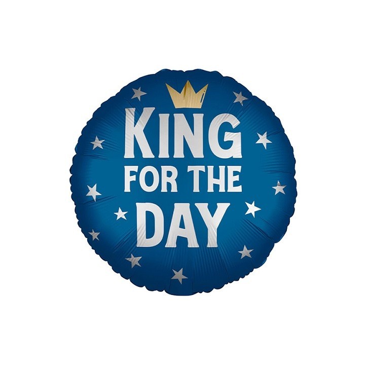 King for the Day Foil Balloon 45cm – Reusable & Helium Suitable