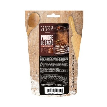 Patisdécor Cocoa Powder Alcalinisé 80g – Red-Brown Decoration Cocoa