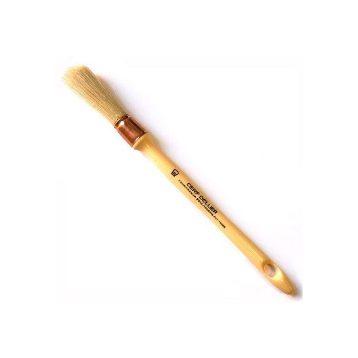 Cerf Dellier Round Pastry Brush 1.5 cm – Natural Bristles for Baking & Chocolate