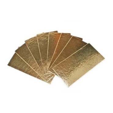 Patisdécor Gold Unterlagen für Bûche & Kuchen – 5 Stück, 29 x 10 cm