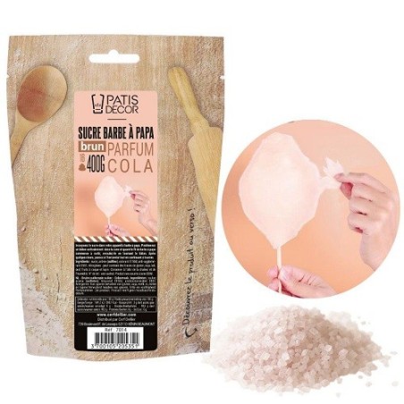 Cotton Candy Sugar Cola 400g – Brown Candy Floss, 16 Servings