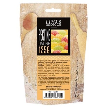 Patisdécor Yellow Pectin 125 g – Gelling Agent for Fruit Jellies, Candies & Jams