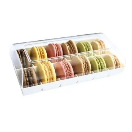 Patisdécor Box for 12 Macarons – Elegant Gift Packaging with Clear Lid