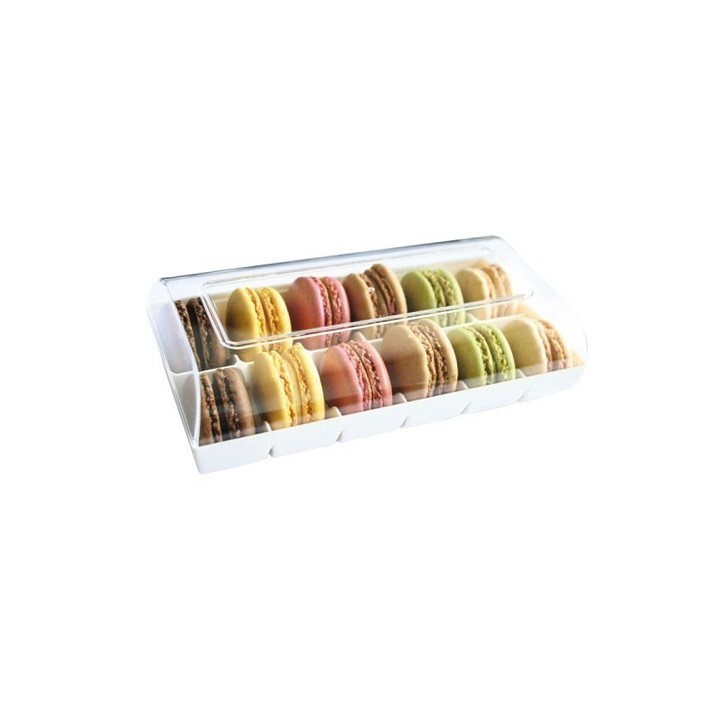 Patisdécor Macaron-Box für 12 Stück – elegante Geschenkverpackung mit Deckel