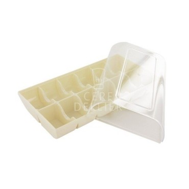 Patisdécor Box for 12 Macarons – Elegant Gift Packaging with Clear Lid