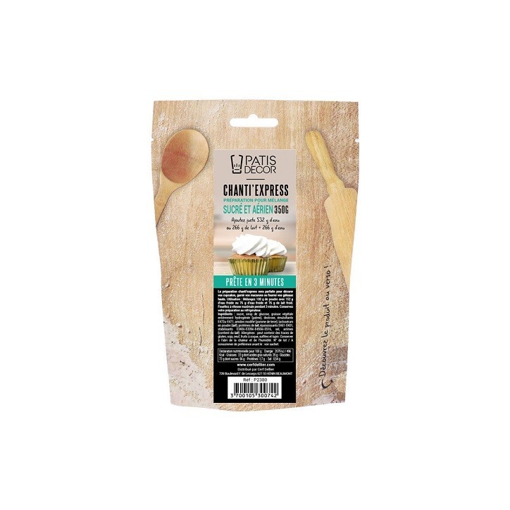 Patisdécor Chanti'Express 350 g – Süsse & luftige Creme in 3 Minuten