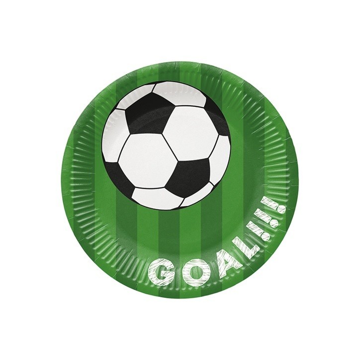 PAW "Goal" Football Paper Plates, 8 pcs – Party Plates 23 cm for Football Events PAW "Goal" Football Paper Plates, 8 pcs – Party Plates 23 cm for Football Events