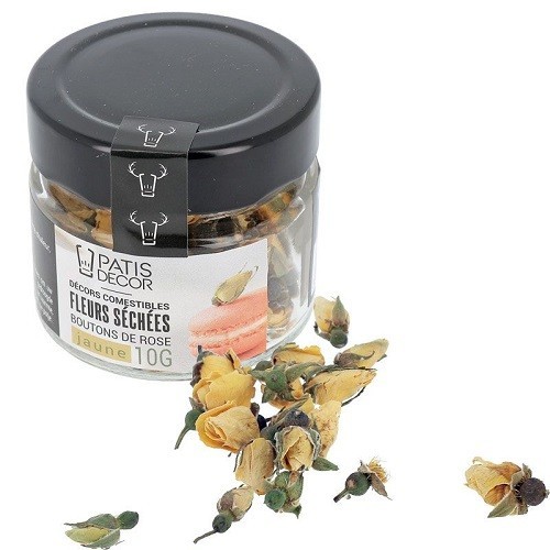 Patisdécor Edible dried yellow Rose Buds, 8g Patisdécor Edible dried yellow Rose Buds, 8g