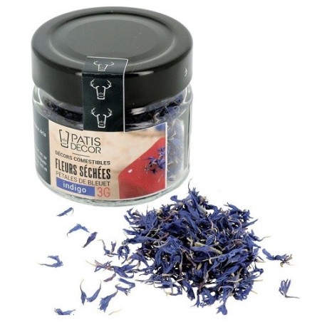 Patisdecor Getrocknete Kornblumen 3g – Essbare Indigo-Blueten fuer Torten, Desserts & Tee