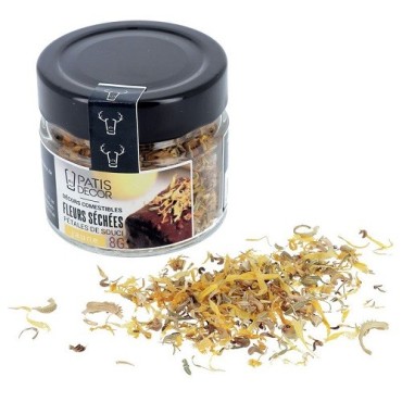 Patisdécor Ringelblumenblätter Gelb 8g – Essbare Blüten für Torten & Desserts