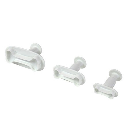 PME Bone Plunger Cutter Set – 3 Sizes for Fondant, Marzipan & Modelling Chocolate