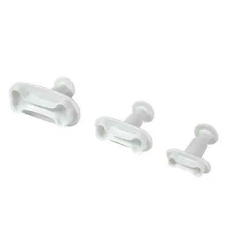 PME Knochen Ausstecher-Set mit Auswerfer – 3 Grössen für Fondant & Marzipan