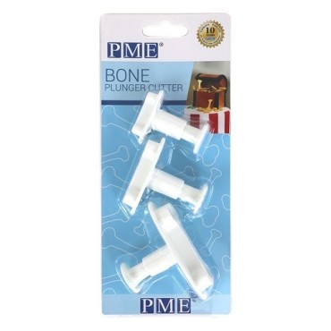 PME Bone Plunger Cutter Set – 3 Sizes for Fondant, Marzipan & Modelling Chocolate