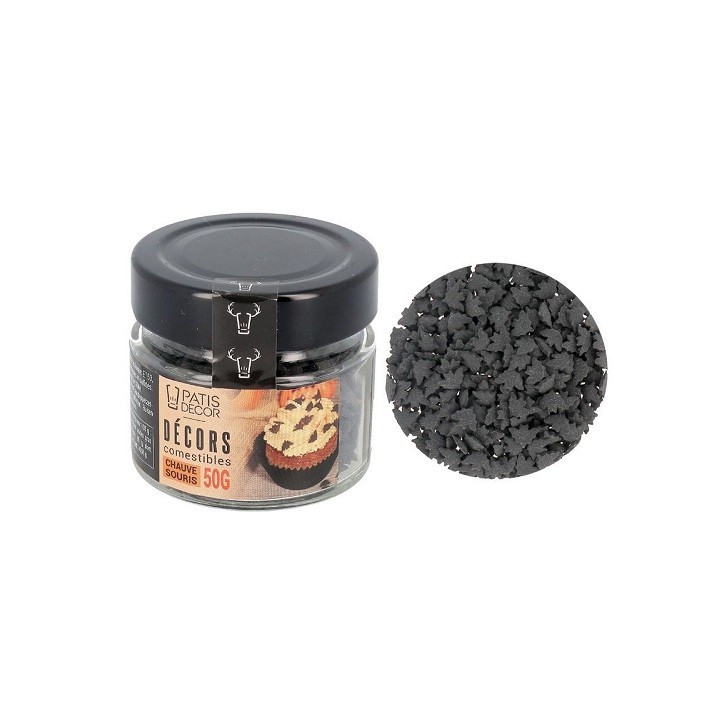 Patisdécor Edible Bat Decorations 60g – Halloween Cake & Cupcake Toppers