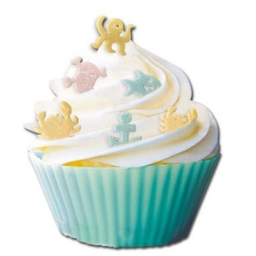 Patisdécor Piraten Esspapier-Dekorationen 25g – Bunte Motive für Kuchen, Cupcakes & Partys