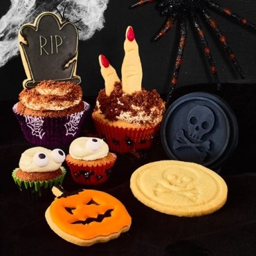 Birkmann Halloween Pumpkin Cookie Cutter 7x7.5 cm – Stainless Steel Face Cutter