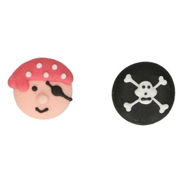 FunCakes Sugar Decorations Pirates Set 12 pcs – Edible Cupcake & Cake Toppers