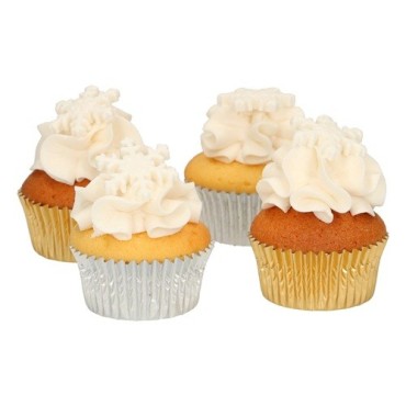 FunCakes White Ice Crystal Sugar Decorations, 12pcs