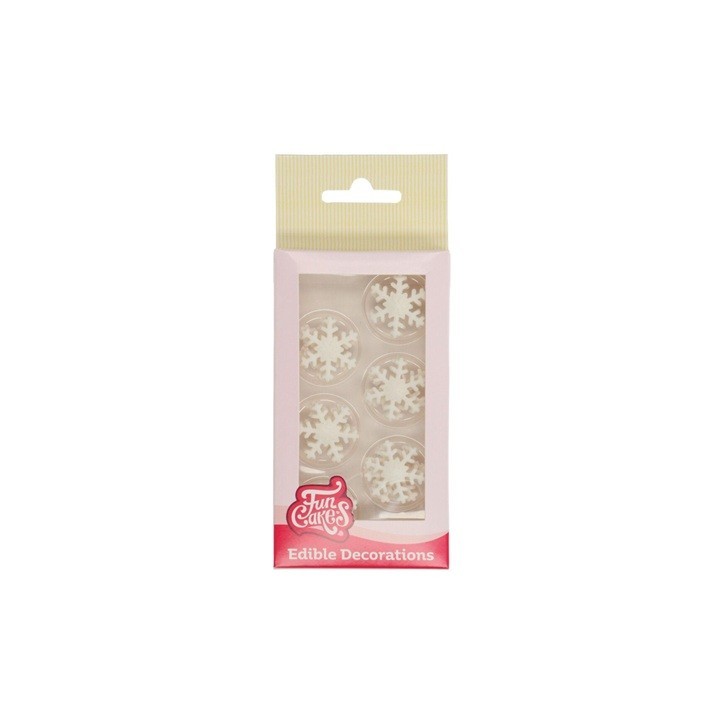 FunCakes Zucker Deko Schneeflocken Weiss 12 Stück – Essbare Winter Tortendeko FunCakes Zucker Deko Schneeflocken Weiss 12 Stück – Essbare Winter Tortendeko