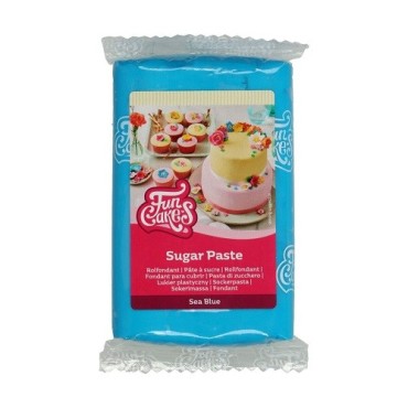 FunCakes Sugar Paste Sea Blue 250 g – Fondant Blau mit Vanillearoma