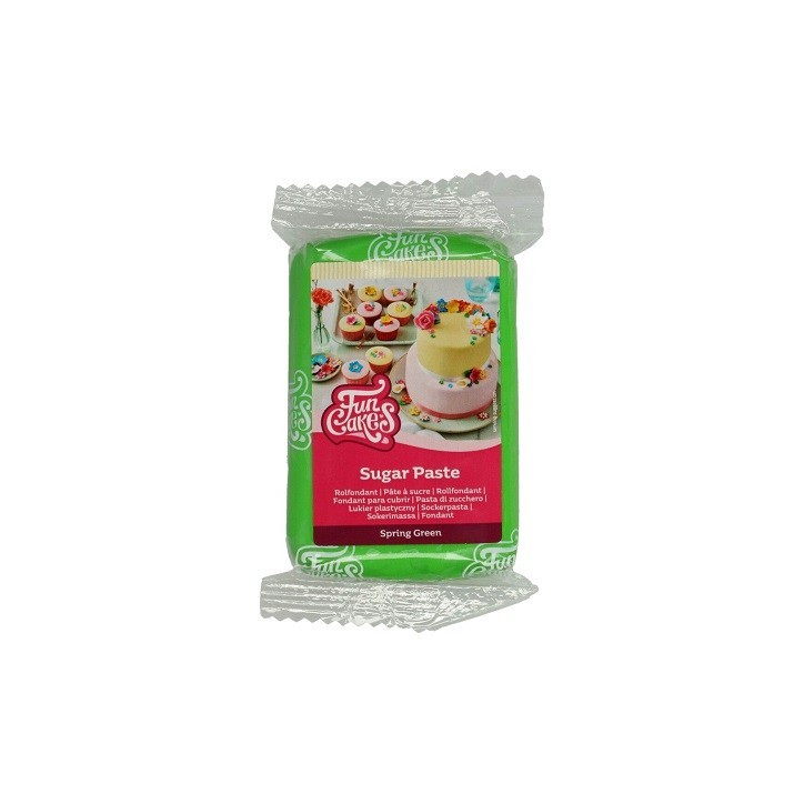 FunCakes Sugar Paste Spring Green 250 g – Green Fondant for Football & Spring Cakes