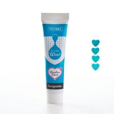 Rainbow Dust ProGel Turquoise 25 g – Highly Concentrated Food Colour Gel