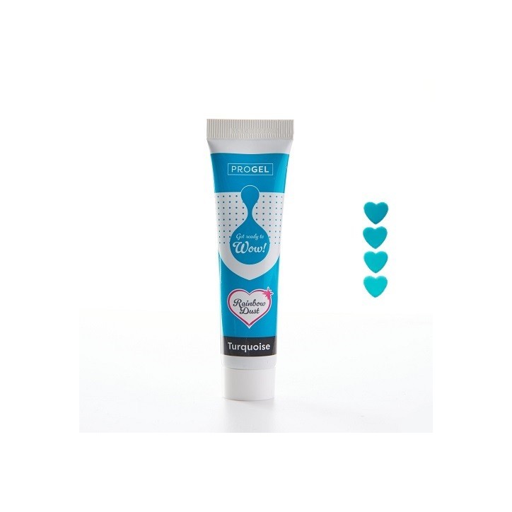 Rainbow Dust ProGel Turquoise 25 g – Highly Concentrated Food Colour Gel