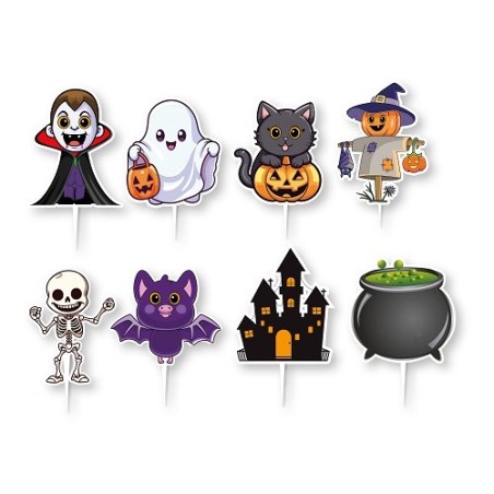 Dekora Halloween Cupcake Toppers 16 Stück – Cupcake Deko Halloween