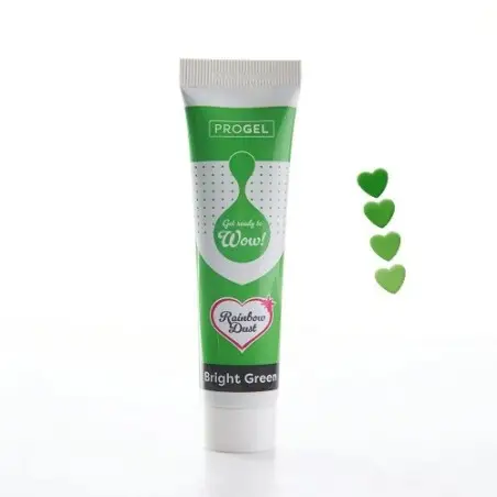 Rainbow Dust ProGel Bright Green 25 g – Lebensmittelfarbe Hellgrün Gel