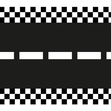 PartyDeco Tischläufer Race Track 40x500 cm – Rennbahn Partydeko