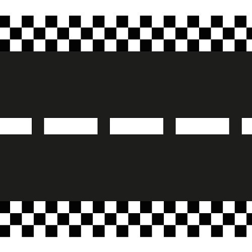 PartyDeco Racing Track Table Runner, 40x500cm PartyDeco Racing Track Table Runner, 40x500cm