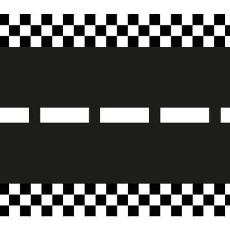 PartyDeco Race Track Table Runner 40x500 cm – Racing Party Decoration